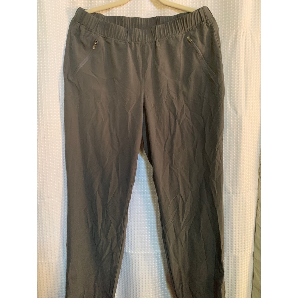 Orvis Mens Medium Charcoal Gray Elastic Waist Tech Performance Hiking Pants